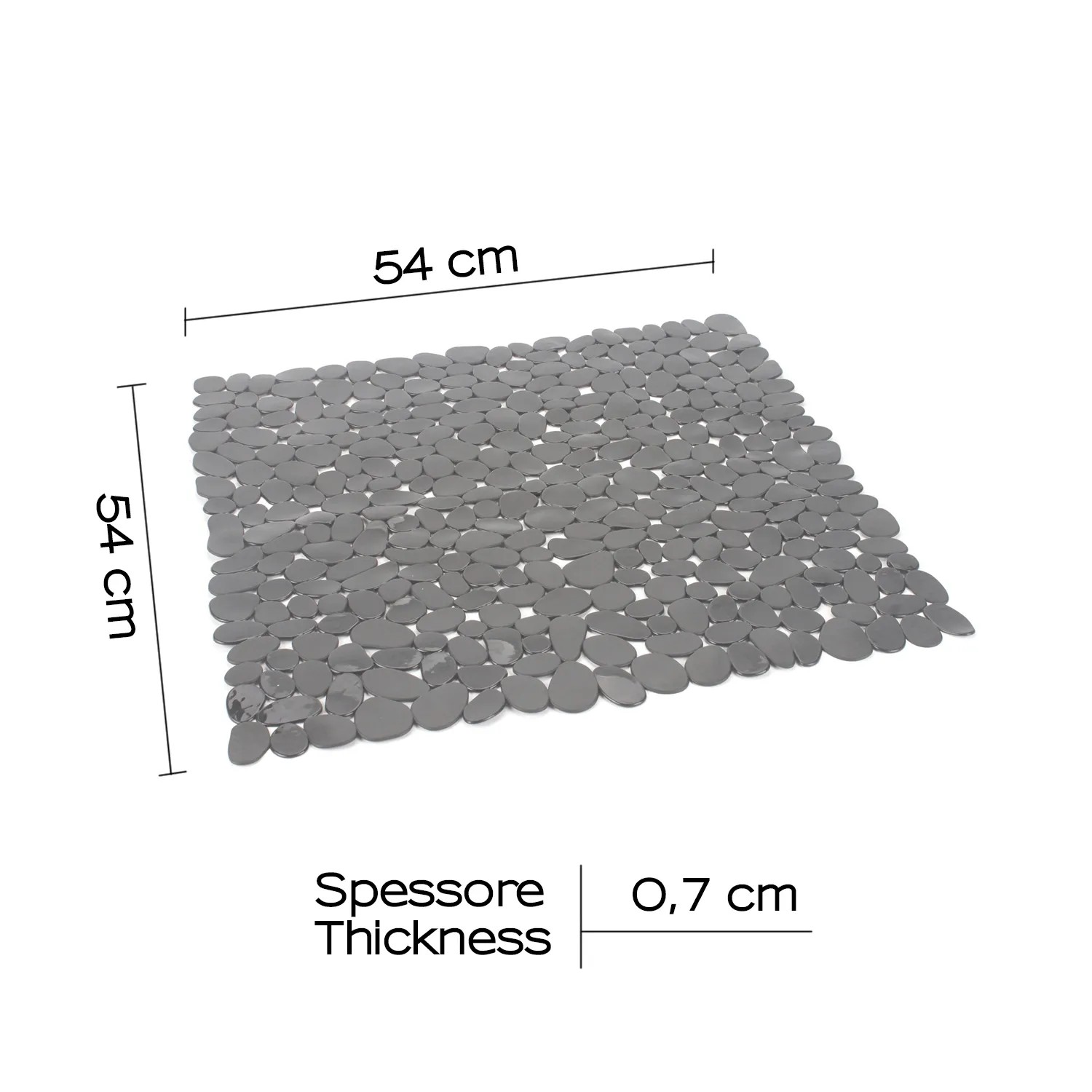 Tappetino antivibrazione, 60 x 60 cm, antiscivolo come base