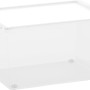 Contenitore trasparente KIS C XL con coperchio e 4 ruote.