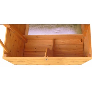 Pollaio in legno a doppio corpo H151xP76xL186 cm
