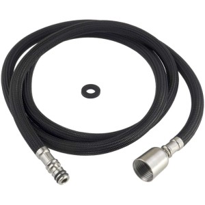 Flessibile per rubinetti da cucina con bocca estraibile nylon Nero