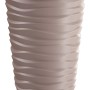 Colonna portapiante color mocca con motivo a onde, alta 75 cm. Vaso decorativo per interni ed esterni.