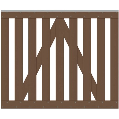 Cancello a un battente per recinzione da giardino Raja WPC marrone 1015x85 cm