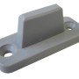 Set di 3 guide di ricambio Hettich grigie in plastica per porte scorrevoli in legno.