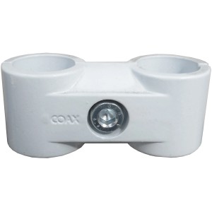 Connettore bianco t.b.t. per scaffali da cucina.