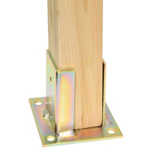 Supporto metallico per pali in legno, categoria 'Tutori e tralicci'.