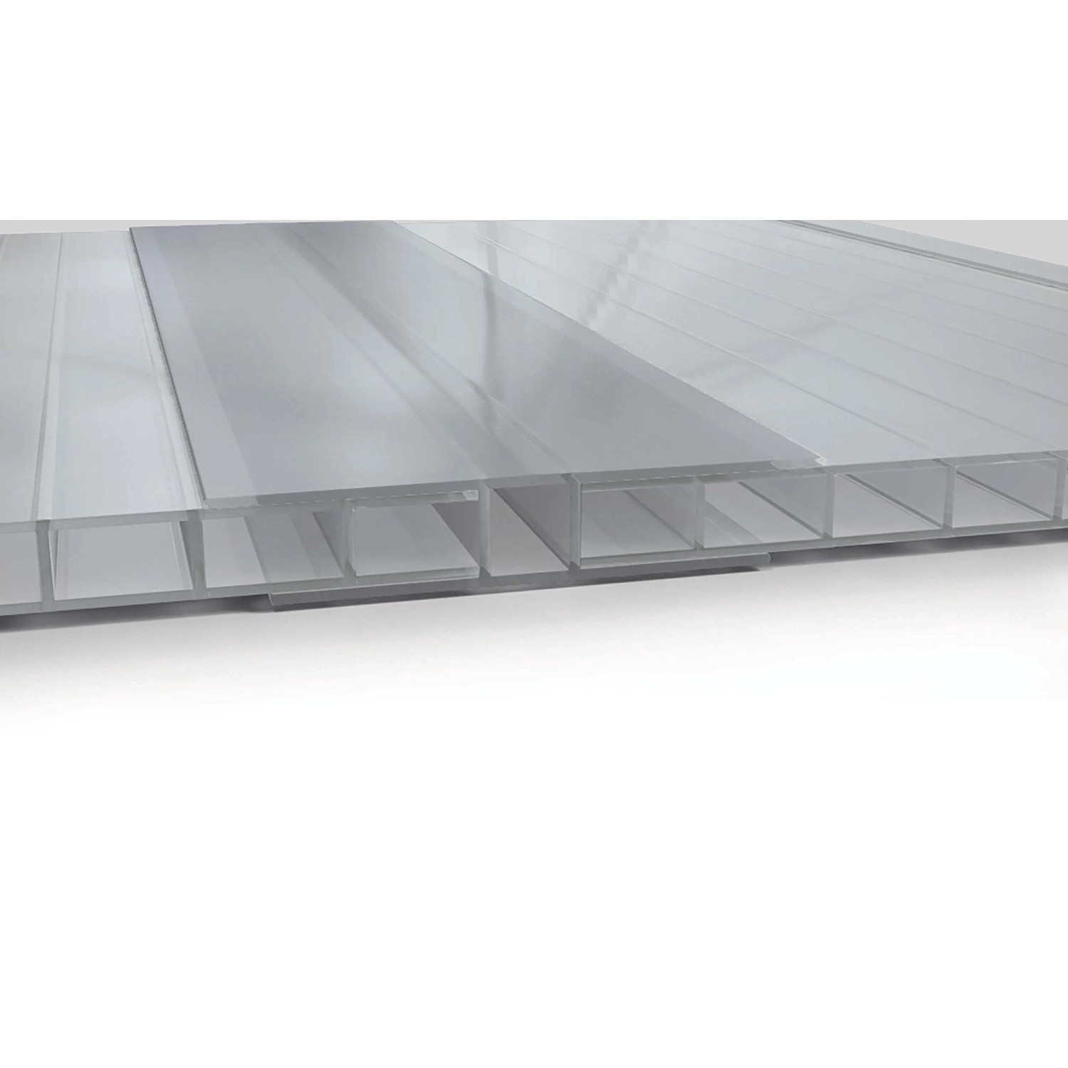 Lastra in plastica trasparente t.b.t., dettaglio della struttura alveolare.