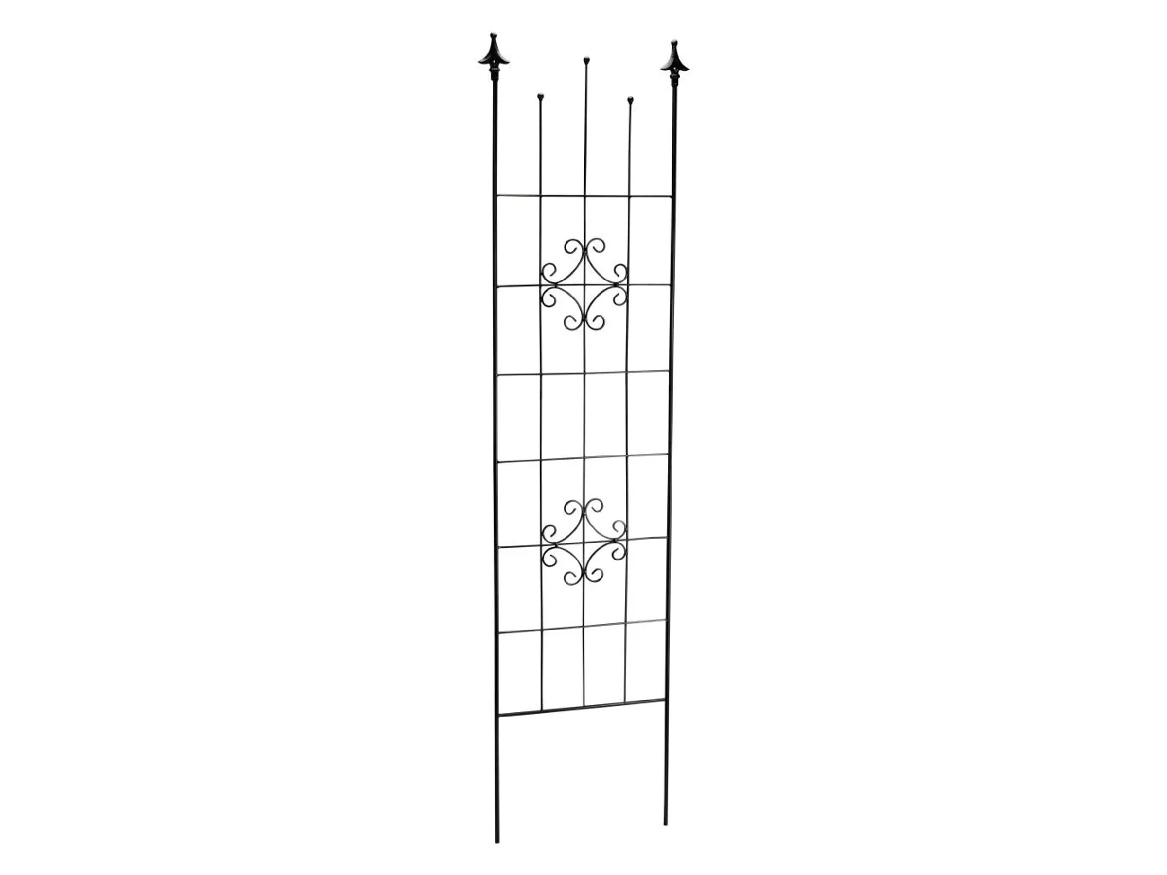Traliccio Metallico CLP Mandevilla Alto 133 Cm, Largo 99 Cm, Colore Bianco Antico, Per Piante Rampicanti, Stile Country