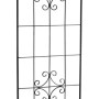 Tutore per piante rampicanti in acciaio grigio scuro, alto 180 cm, con elementi decorativi.