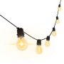 Catena luminosa con lampadine per esterni, t.b.t.