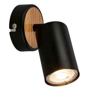 Faretto LED Tib orientabile 8x8,5 cm nero