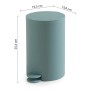 Portarifiuti Sharon in resine termoplastiche 3 lt azzurro polvere matt_2