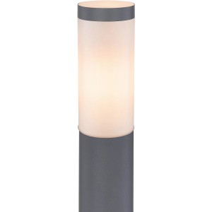 Globo Boston lampada da vialetto, acciaio inox antracite, alta 110 cm. Moderna luce da esterno per giardino e cortile.