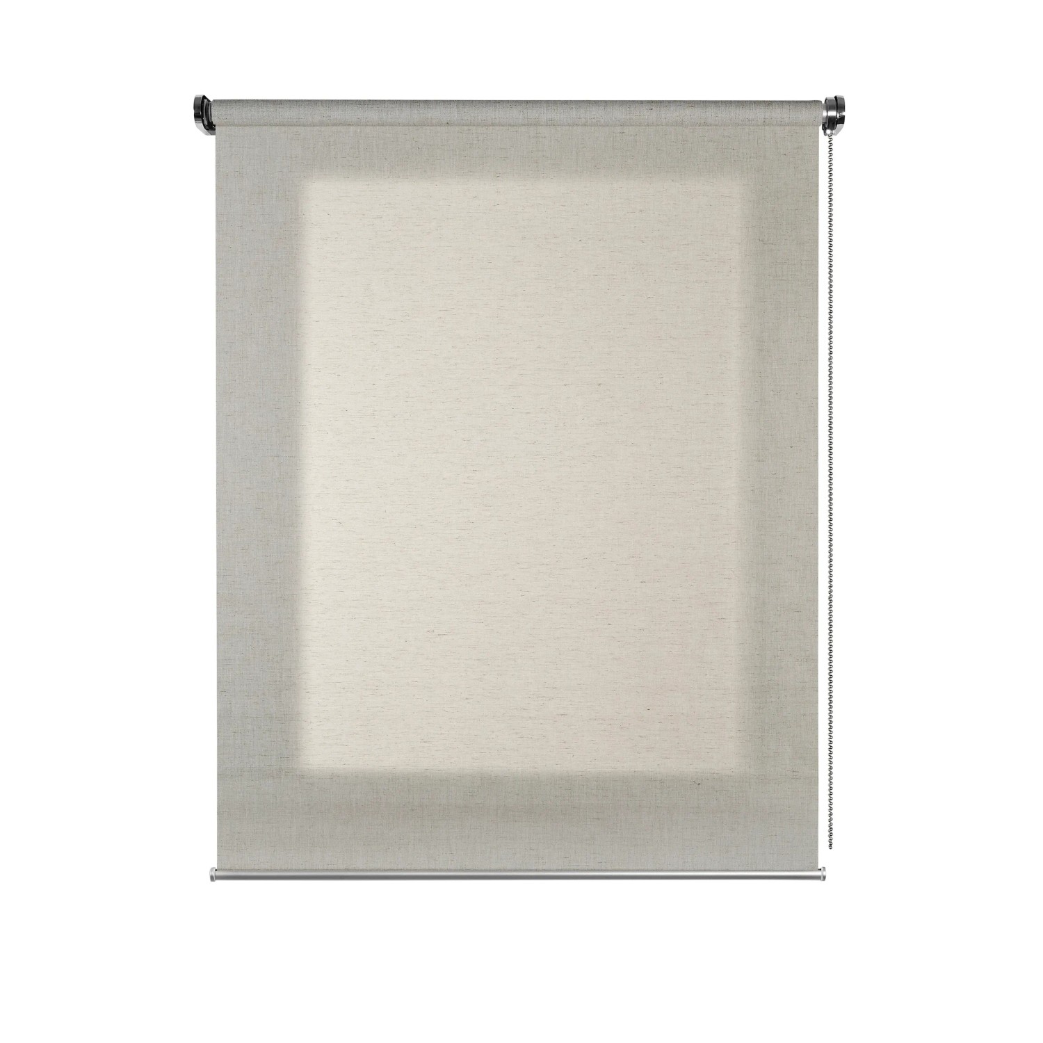 Tenda a rullo t.b.t. beige per finestre e porte.