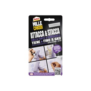Pattex Mille Chiodi colla, forte e rimovibile, per diversi materiali.