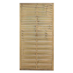 Pannello di recinzione in legno t.b.t. per il giardino, vista frontale.