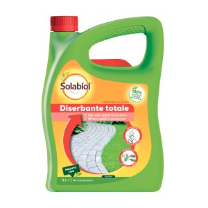 Diserbante totale Solabiol, flacone da 3L per vialetti e bordure. Effetto rapido.