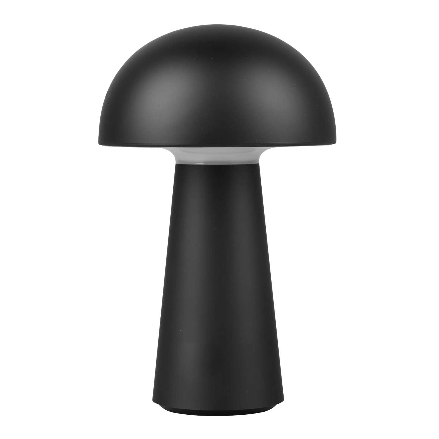 Lampada da tavolo LED Reality Lennon nera a forma di fungo, Ø 13,6 cm.