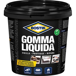 Secchio di Bostik Gomma Liquida, sigillante liquido per interni ed esterni.