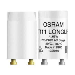 Starter Osram per lampada fluorescente, 4-65W, per prolungare la durata della lampada.