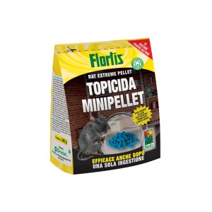 Florlis Topicida Mini Pellet, esche pronte all'uso in bustina. Esca per il controllo dei ratti.