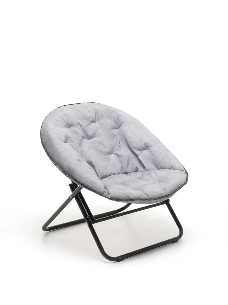 Poltrona relax pieghevole in ferro e poliestere grigio acquista da OBI