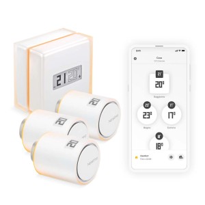 Termostati intelligenti per radiatori Netatmo con relè e controllo app per Domotica.