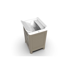 Lavatoio/mobile lavatoio da esterno beige.