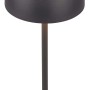 Lampada da tavolo LED t.b.t. grigia con base rotonda e paralume.