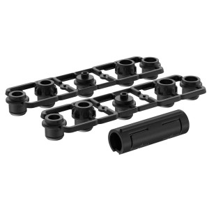 t.b.t. per portabici da tetto, composto da due supporti e un cilindro.