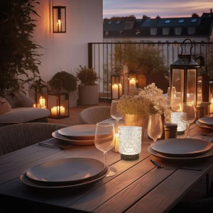 Lampada da tavolo LED Sunora 150 lm bianco caldo H 15 cm trasparente