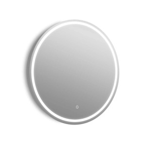Specchiera LED rotonda cornice alluminio touch Mia Round Ø 80 cm