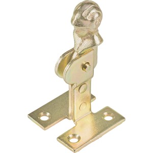 Fermapersiana zincato giallo (46x46mm) per fissare le persiane.