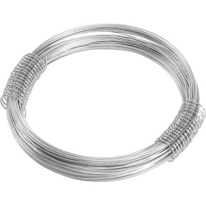 Filo di legatura zincato, spessore 1 mm, lunghezza 30 m, ideale per legare piante e bricolage.