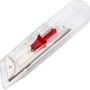 Coltello LUX Comfort con lama trapezoidale da 0,65 mm in custodia trasparente.
