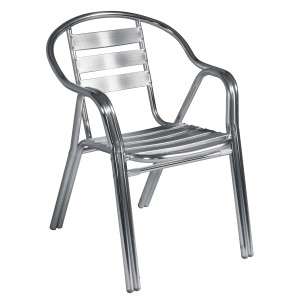 t.b.t. sedia da giardino in alluminio, colore argento.