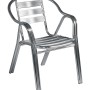 t.b.t. sedia da giardino in alluminio, colore argento.