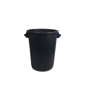 Cestino per rifiuti t.b.t. nero in plastica.