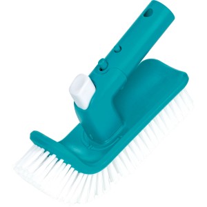 Spazzola angolare per piscina Bestway Flowclear, verde acqua con setole bianche.