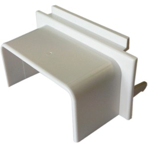 t.b.t. per cavi per locali umidi, staffa in plastica bianca.