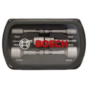 Set di bussole Bosch, 6 pezzi (6-13 mm) in valigetta.