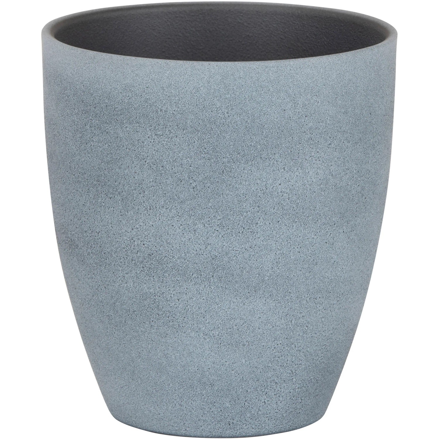 Vaso e sottovaso per orchidee Scoop colore grigio