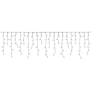 Catena luminosa da esterno, effetto ghiacciolo, per illuminazione festiva in giardino o terrazza.