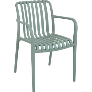 Sedia da giardino senza cuscino Merrydale in plastica verde salvia