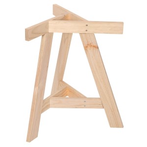 Cavalletti in legno chiaro, ideale per lavori interni e hobbisti.