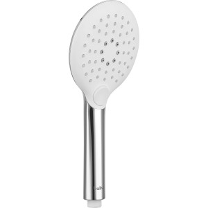 Soffione doccia baliv HBR-110.180, cromato/bianco, con 3 getti e ugelli anticalcare.