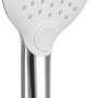 Soffione doccia baliv HBR-110.180, cromato/bianco, con 3 getti e ugelli anticalcare.