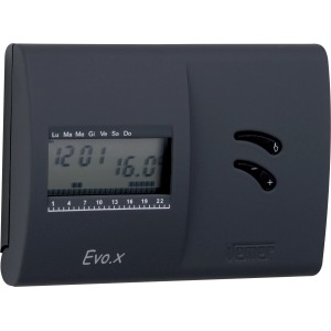 Termostato digitale grigio per il controllo della temperatura in casa.