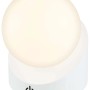 Lampada da tavolo LED bianca con paralume rotondo e funzione touch.