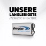 Batteria Energizer Ultimate Lithium 9V, blocco E per rilevatori di fumo e dispositivi audio.