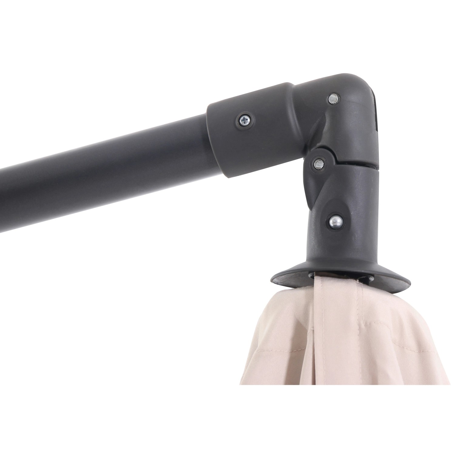 Dettaglio: Giunto dell'ombrellone a braccio Alvarado Ø 300 cm beige con manovella.